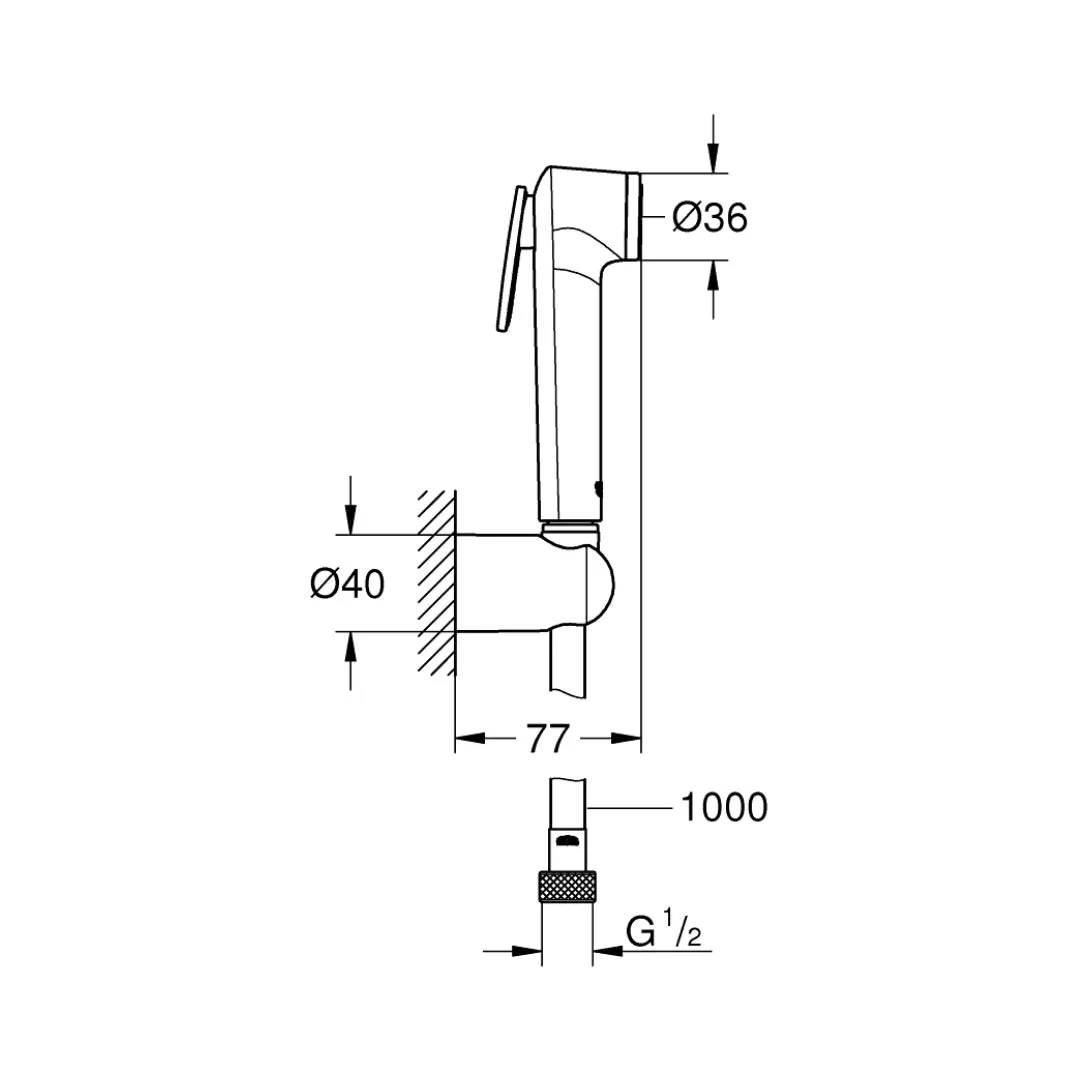 Grohe health faucet tempesta-f trigger 26352000 26352000 Chrome - image 2