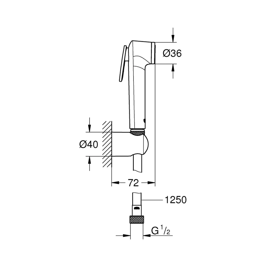 Grohe health faucet tempesta-f trigger 27513001 27513001 Chrome - image 3