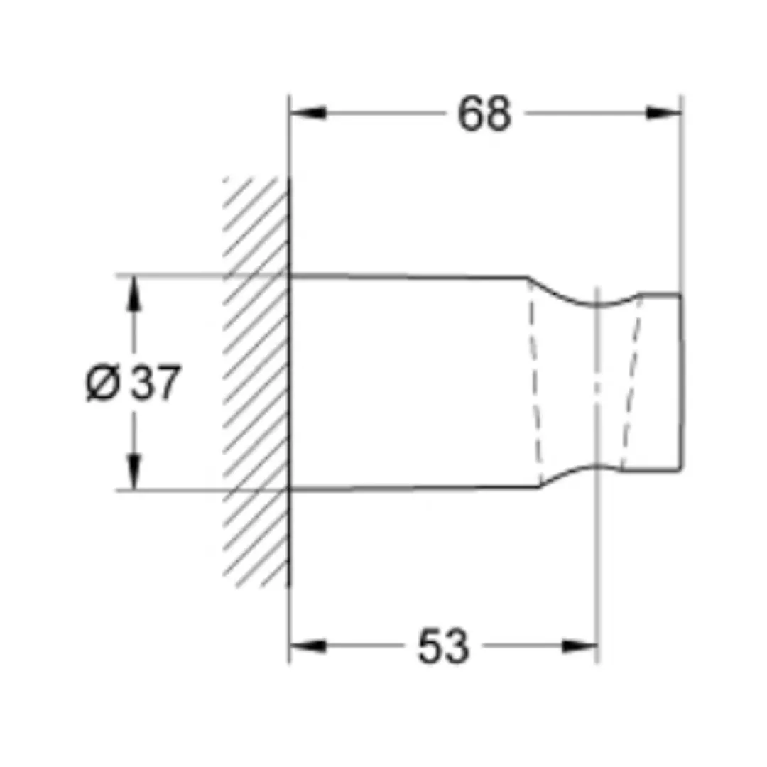 Grohe shower fitting wall bracket 27594000 27594000 Chrome - image 2