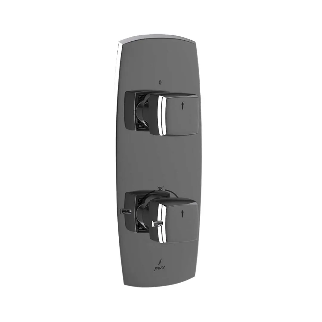Jaquar 2 way thermostatic diverter normal flow ARC-BCH-87681NK Black Chrome