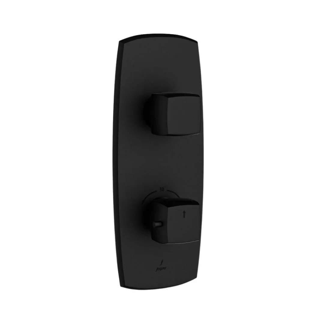Jaquar 1 way thermostatic diverter Arc normal flow ARC-BLM-87661NK Black Matt
