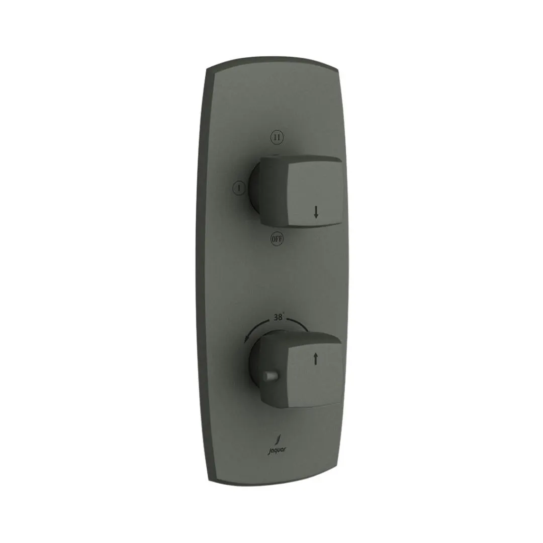 Jaquar 3 way thermostatic diverter normal flow ARC-GRF-87683NK Graphite