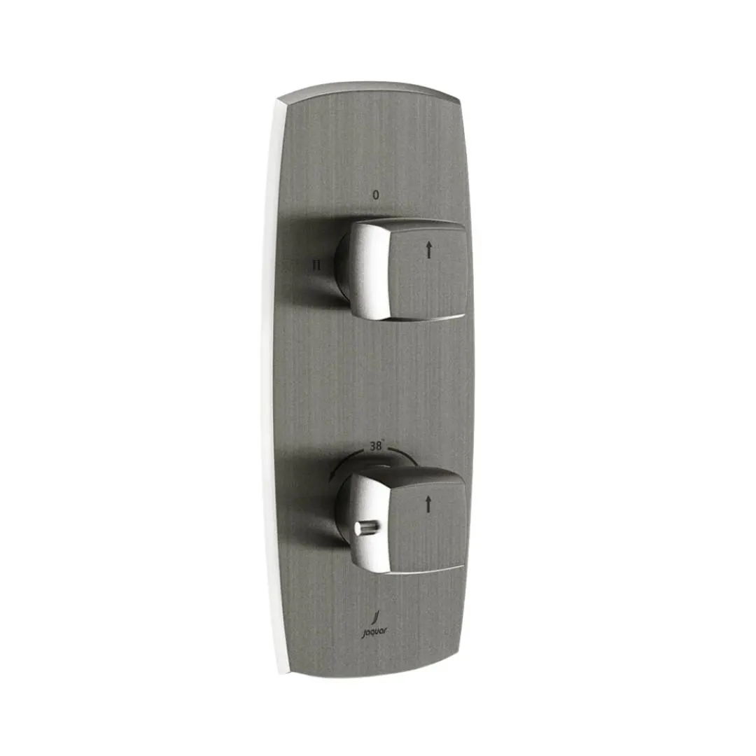 Jaquar 2 way thermostatic diverter normal flow ARC-SSF-87681NK Stainless Steel