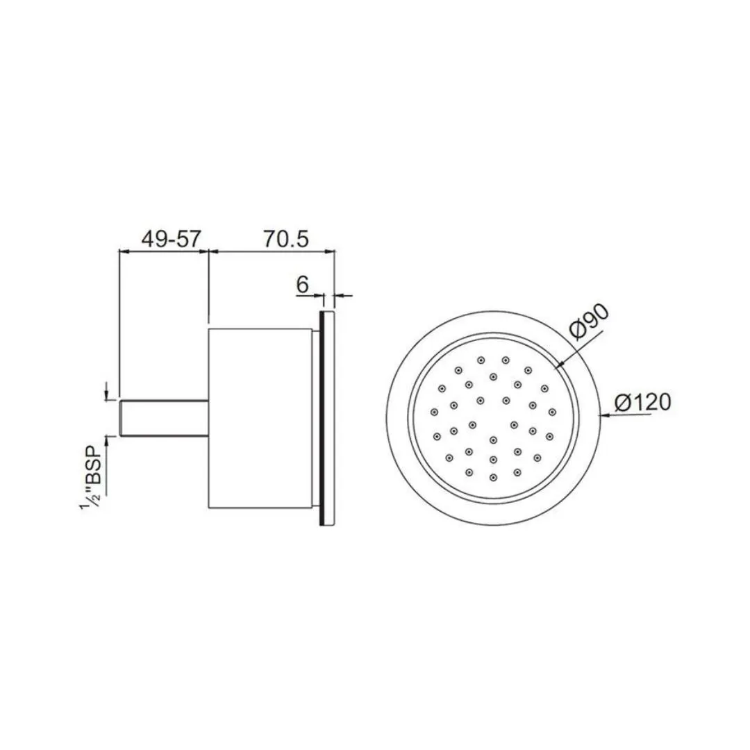 Jaquar single flow body shower BSH-GBP-1761 Gold Bright PVD - image 2