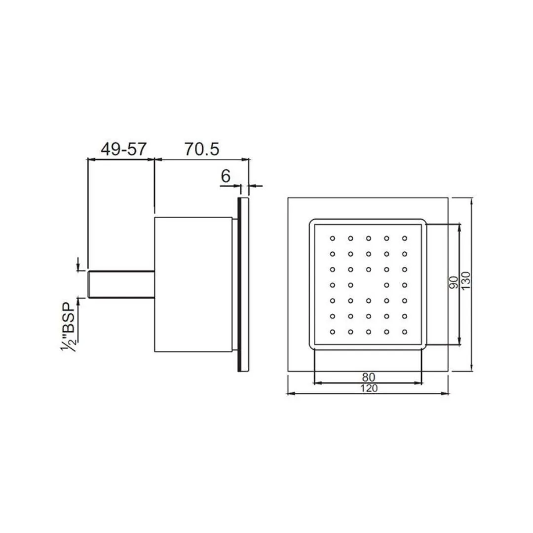 Jaquar single flow body shower BSH-GRF-1771 Graphite - image 2