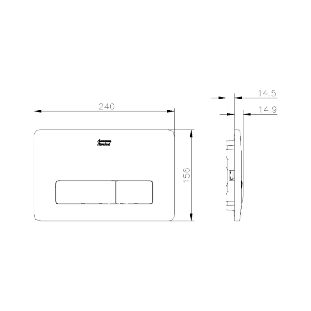 American Standard flush plate concept CLCN59ZZ CLCN59ZZ Chrome - image 2
