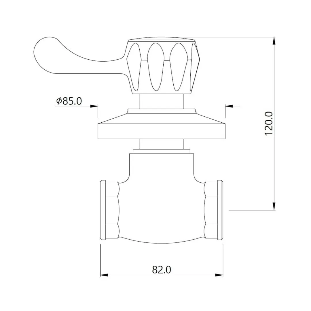 Jaquar wc area flush tap Continental CON-CHR-1081A Chrome - image 2