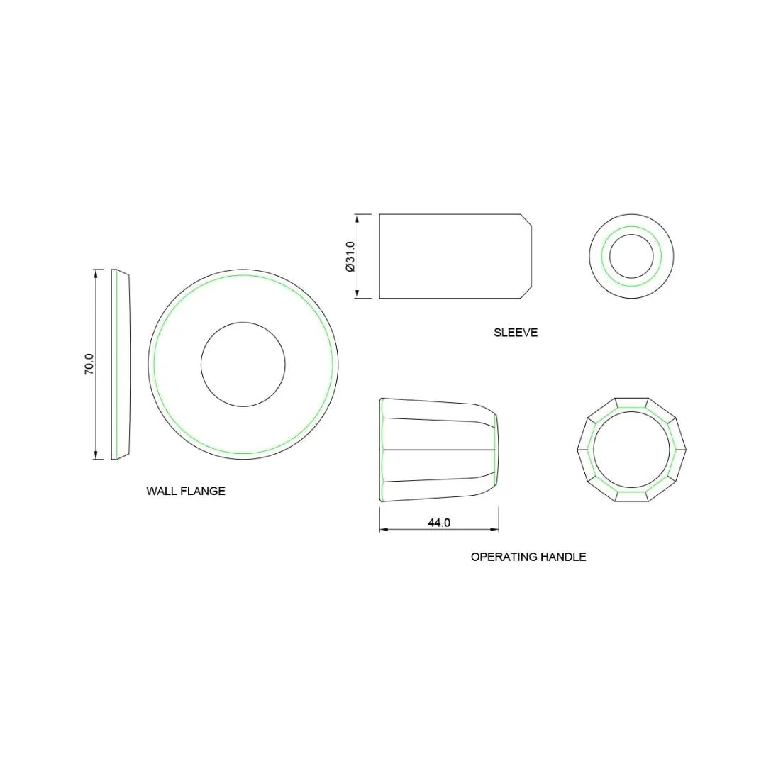 Jaquar basin area stop valve Continental Prime COP-CHR-083KPM Chrome - image 2