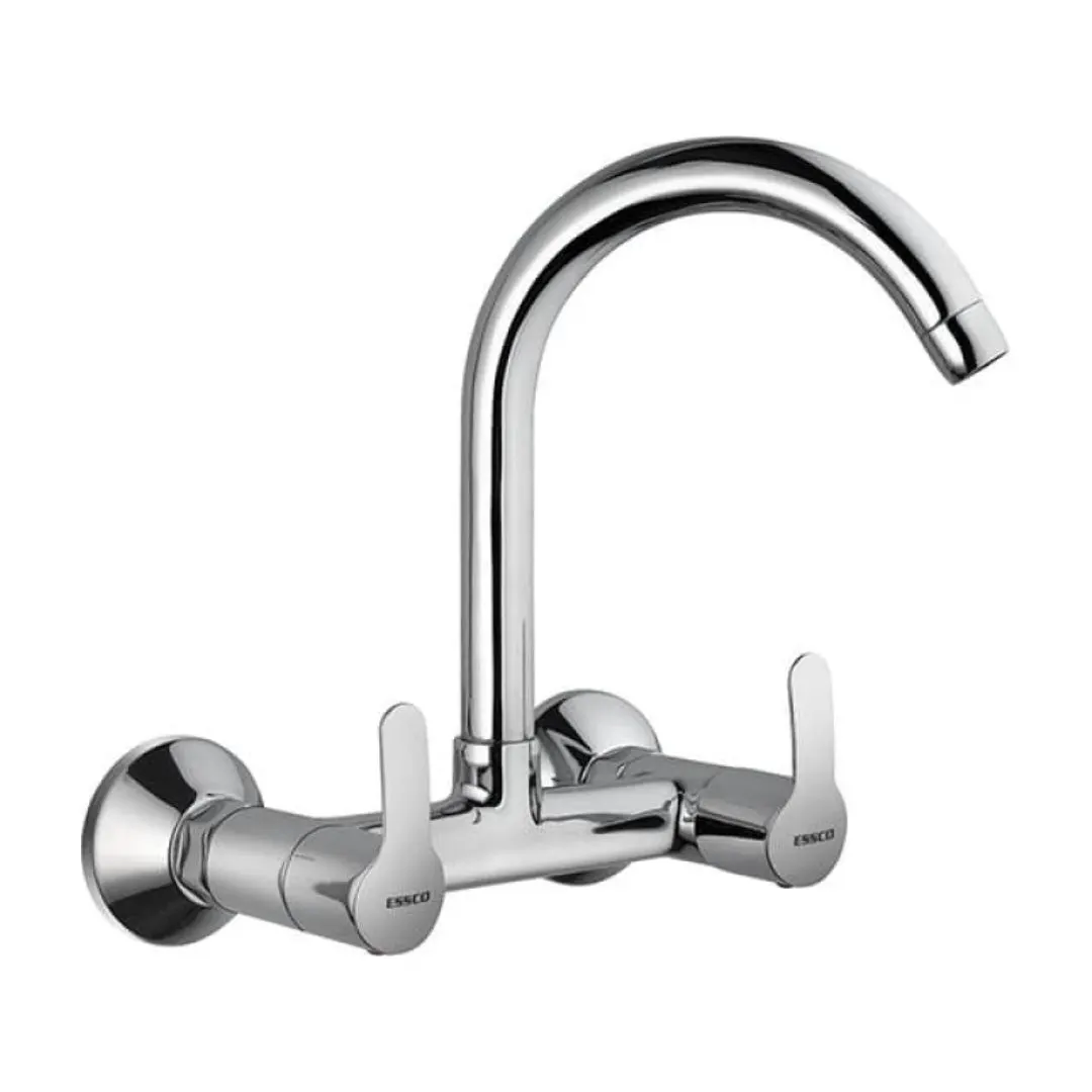 Essco wall mounted regular kitchen sink mixer Cosmo COS-103309N with swinging spout in chrome finish COS-103309N Standard
