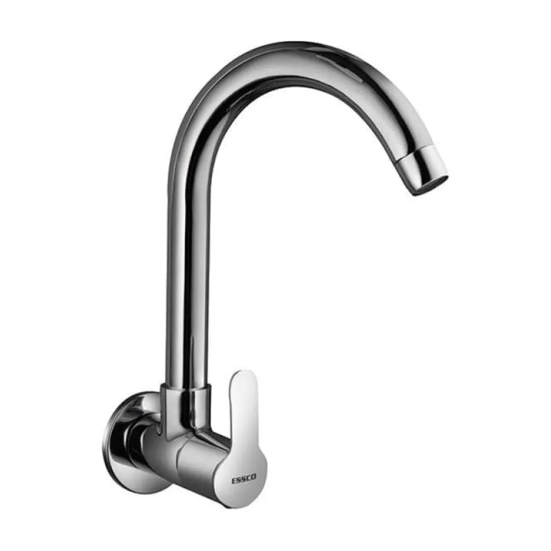 Essco wall mounted regular kitchen sink tap Cosmo COS-103347N with swinging spout in chrome finish COS-103347N Standard