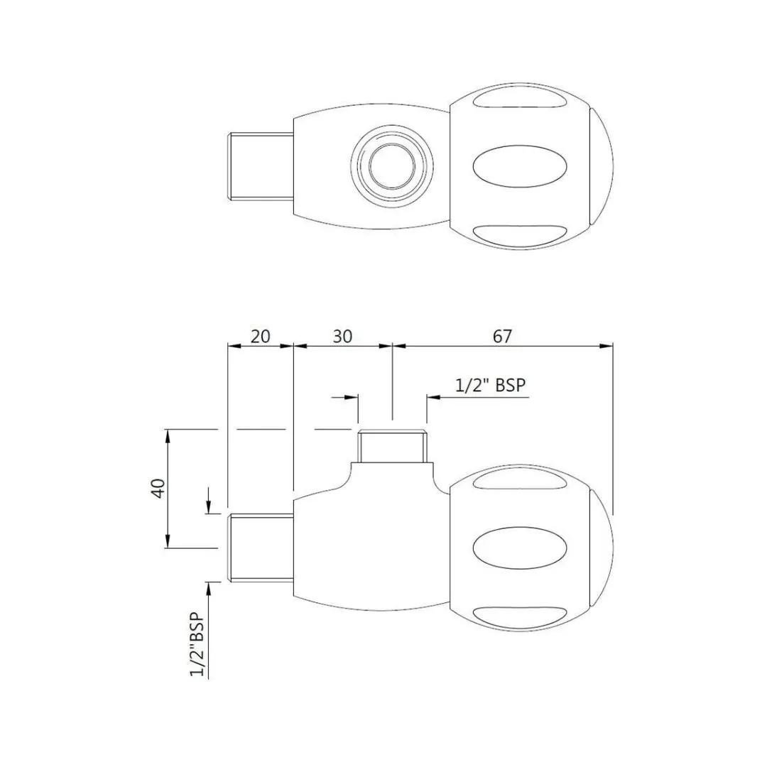 Jaquar basin area angle valve Clarion CQT-CHR-23053 Chrome - image 2