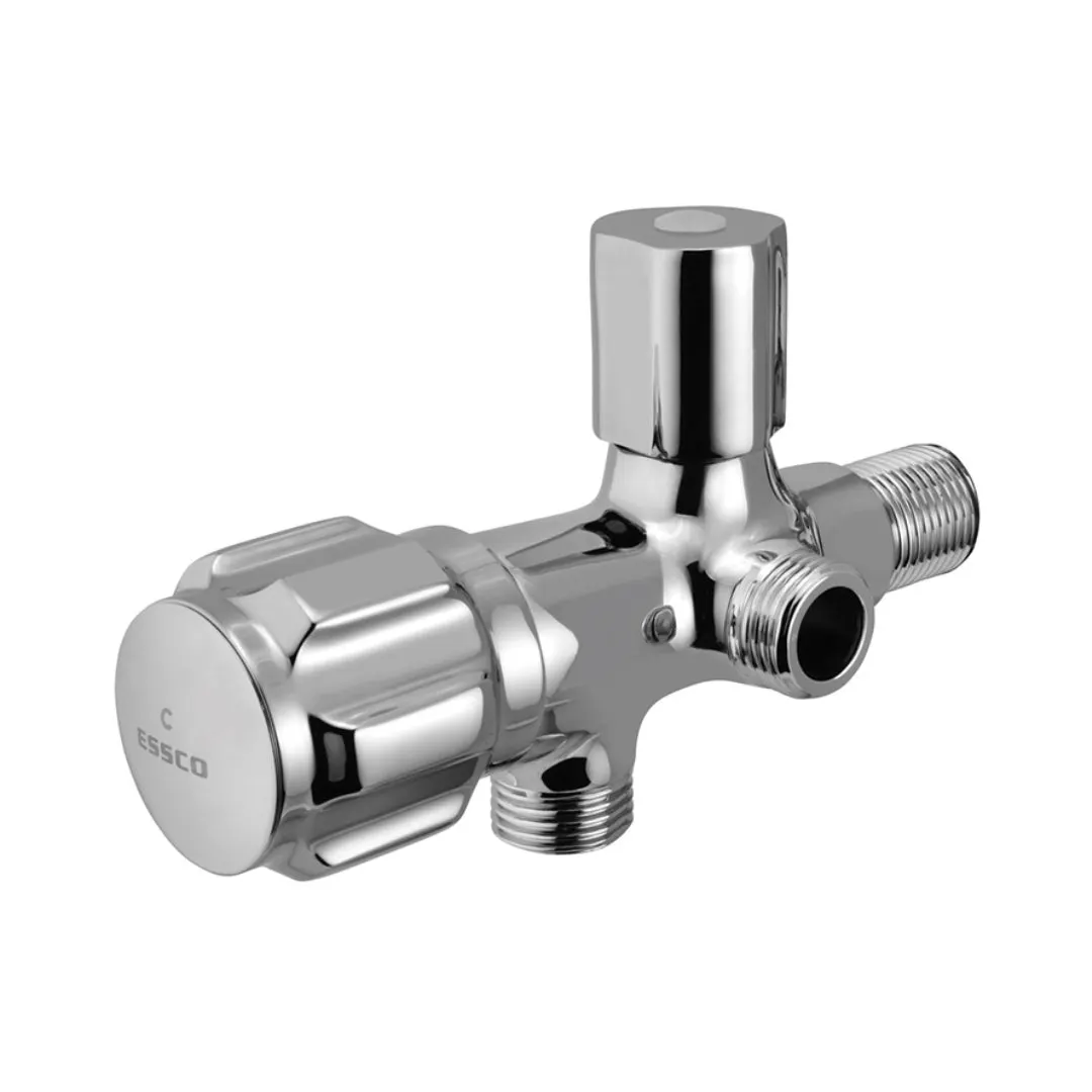 Essco basin area 2 way angle valve Delux DLX-CHR-526AKN Chrome