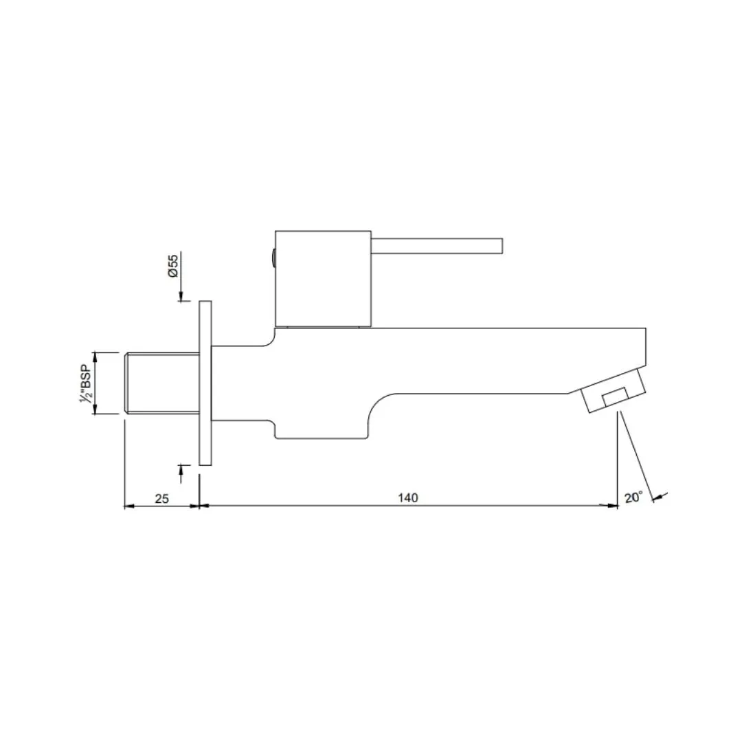 Jaquar wc area bib tap D'Arc DRC-CHR-37037 Chrome - image 2