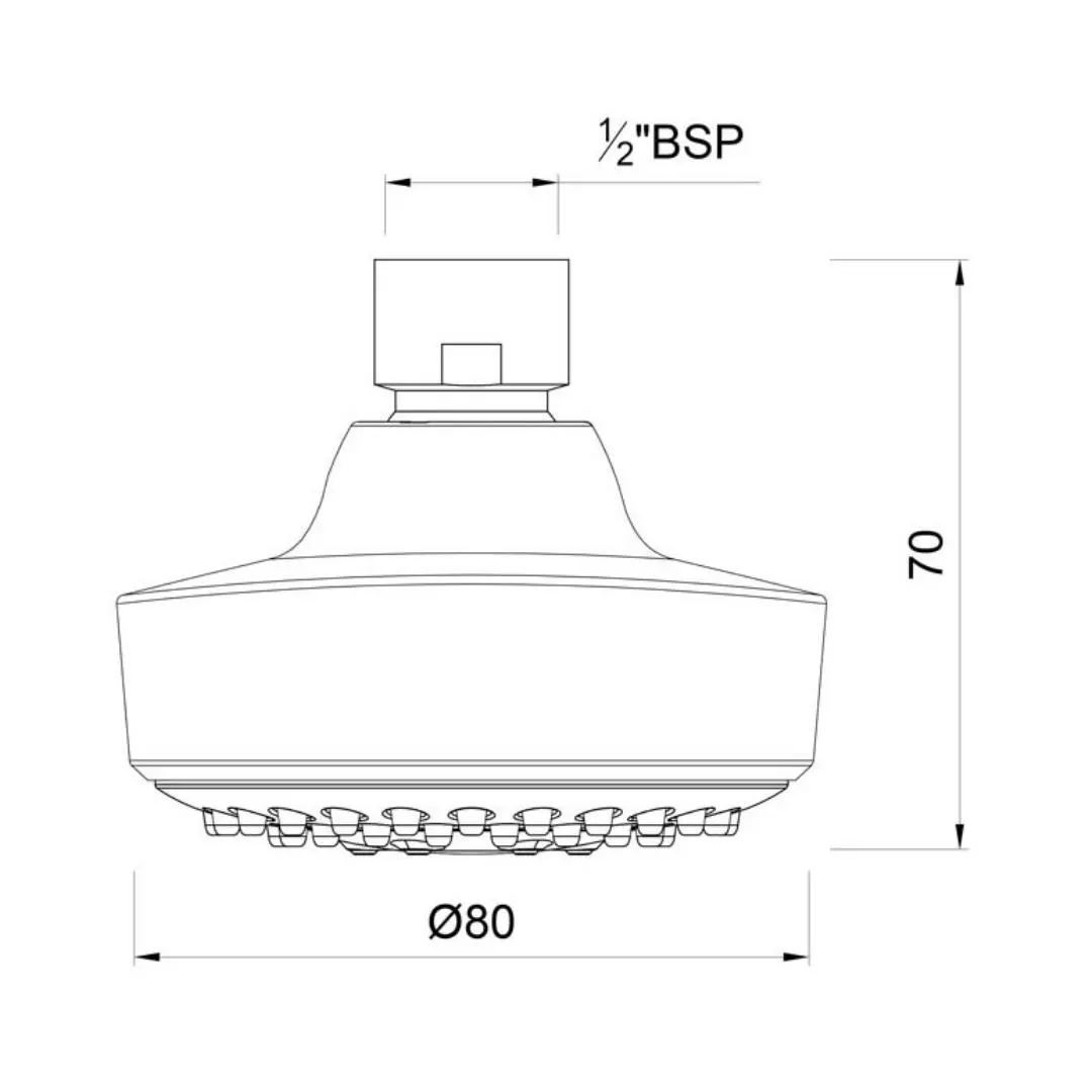 Essco single flow overhead shower EOS-CHR-1985 Chrome - image 2