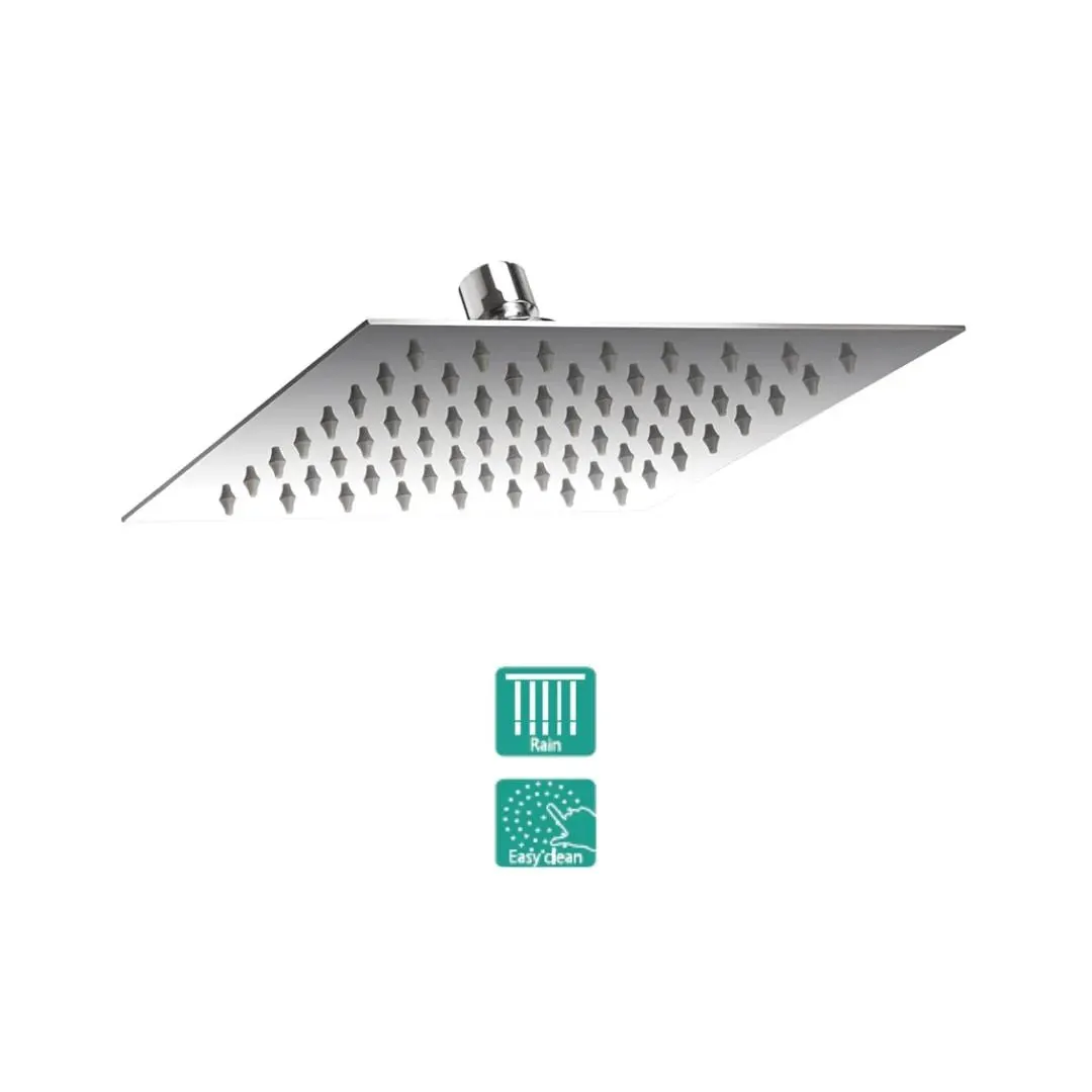 Hindware single flow overhead shower geometric collection F160103 Stainless Steel - image 2