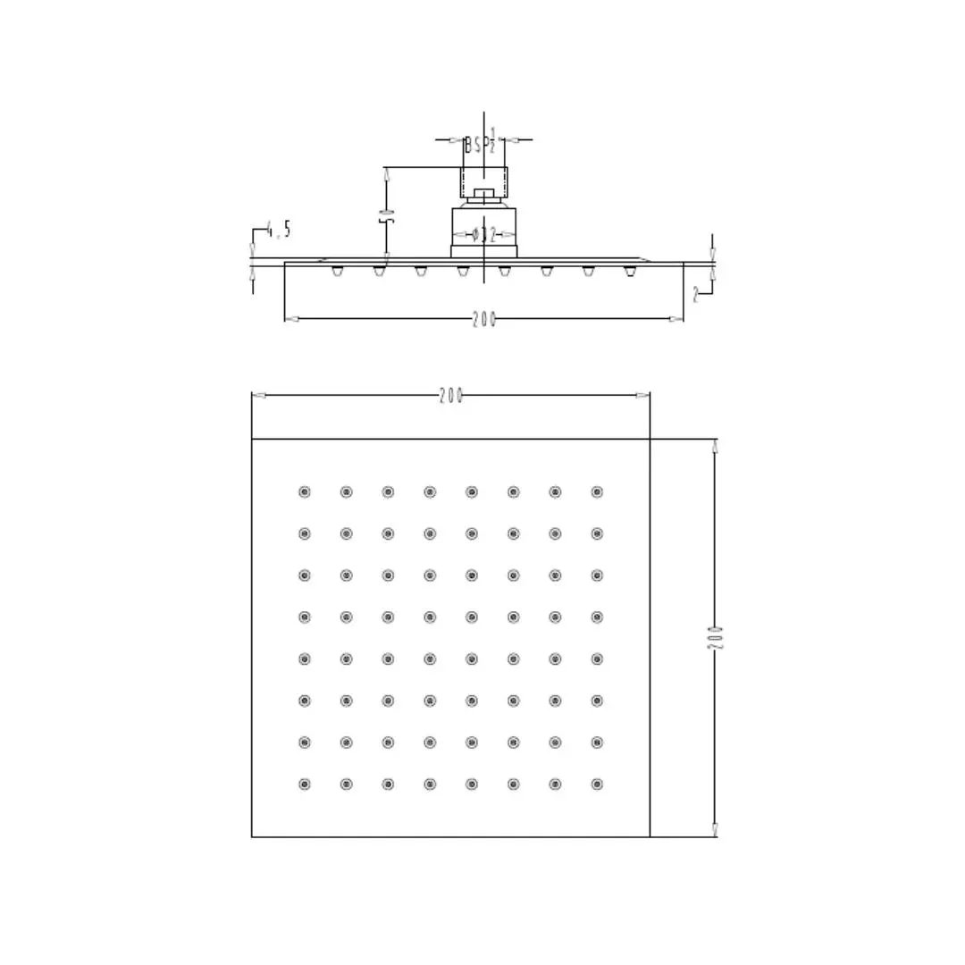 Hindware single flow overhead shower geometric collection F160103 Stainless Steel - image 3