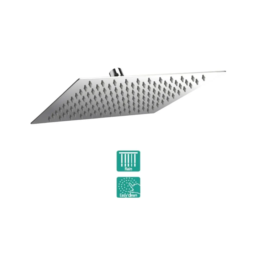 Hindware single flow overhead shower geometric collection F160105 Stainless Steel - image 2