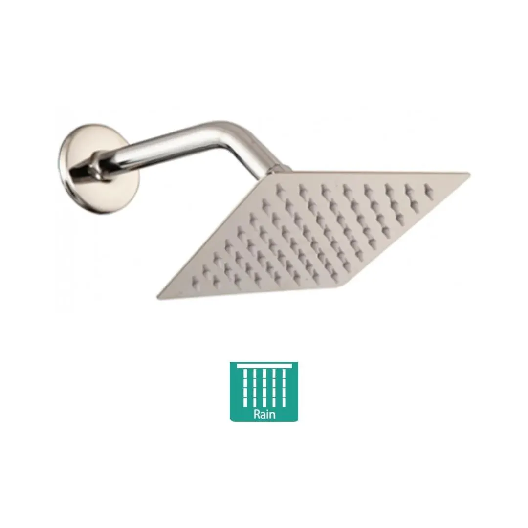 Hindware single flow overhead shower geometric collection F160142 Stainless Steel - image 2