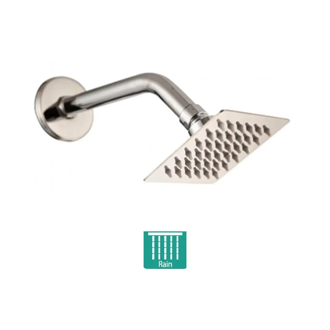 Hindware single flow overhead shower geometric collection F160143 Stainless Steel - image 2