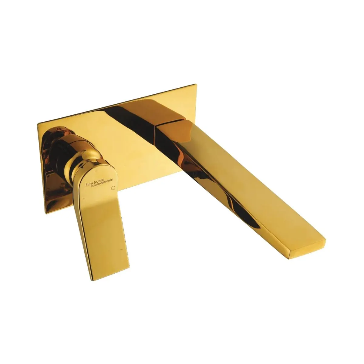Hindware wall mounted basin mixer edge F410013PGD Gold
