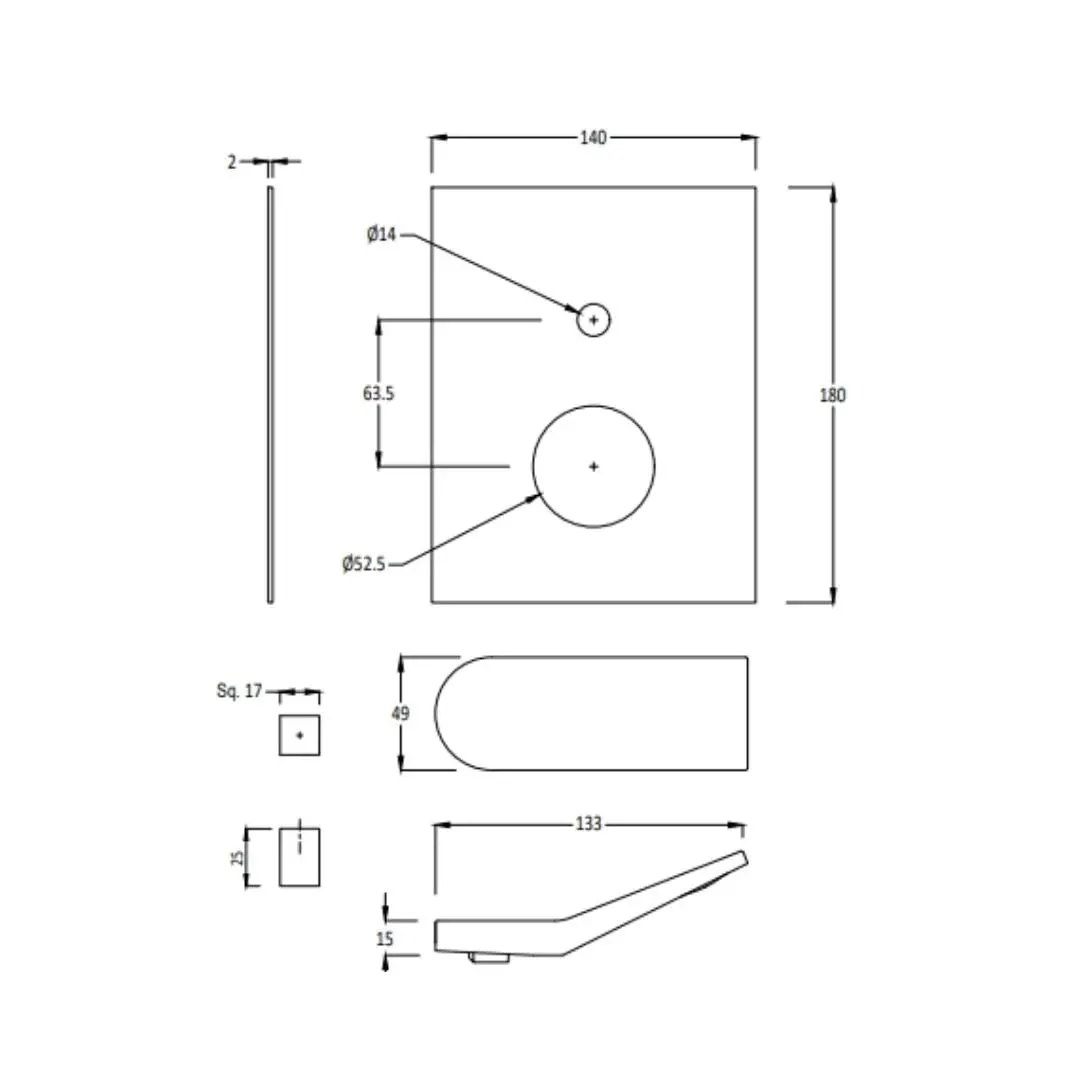 Hindware 2 way diverter edge F410015 Chrome - image 2
