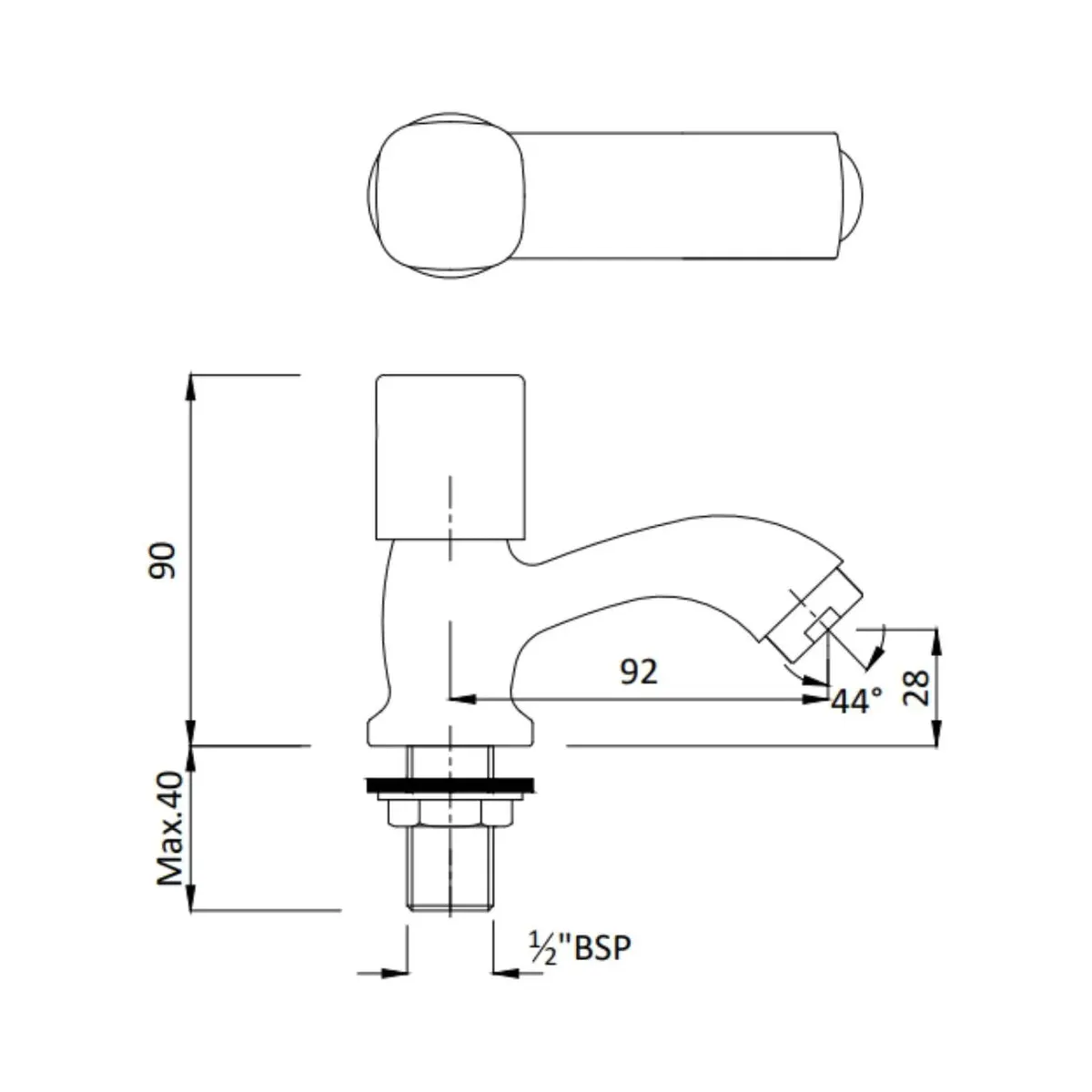Hindware table mounted regular basin tap dove F740001 Chrome - image 2