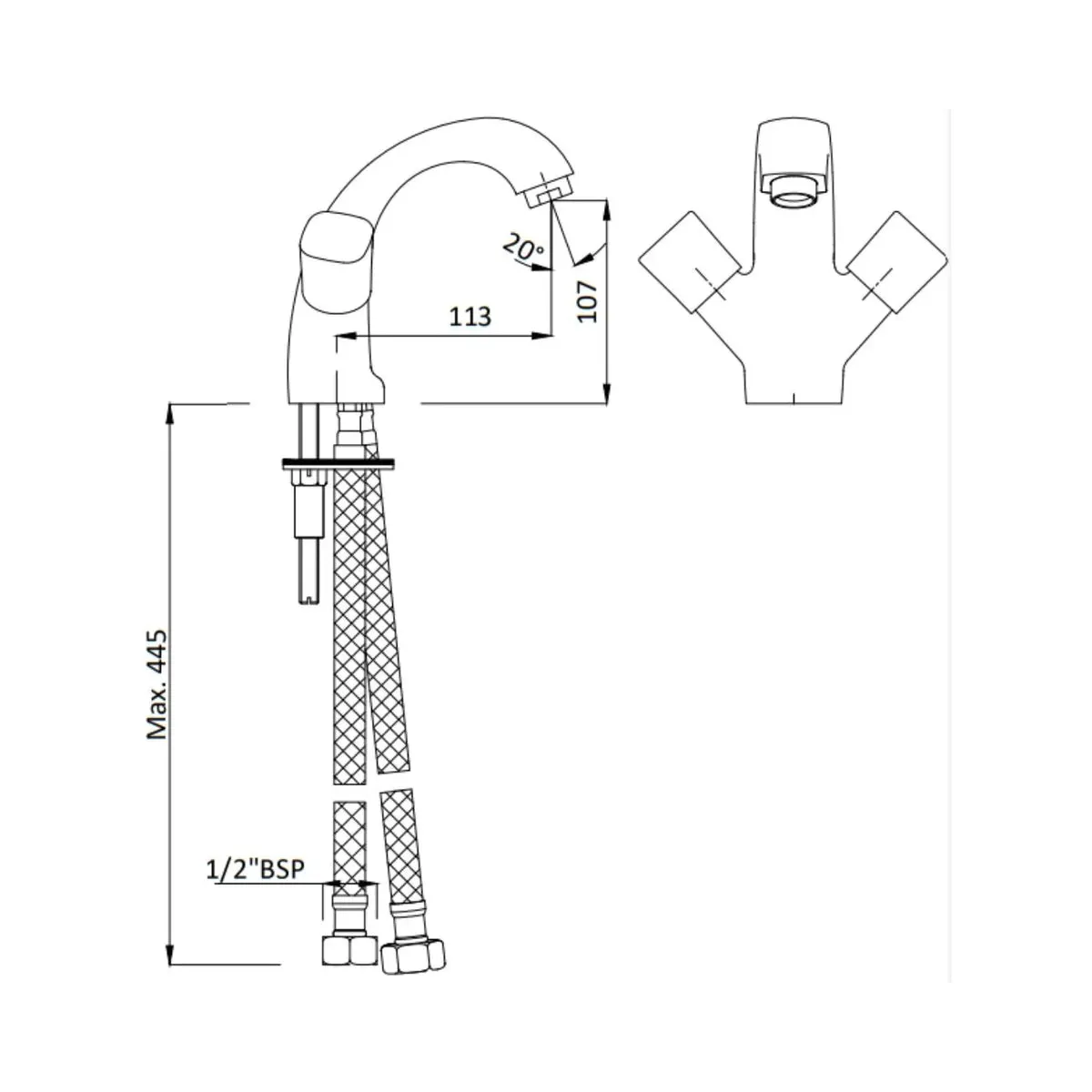 Hindware table mounted regular basin mixer dove F740009 Chrome - image 2