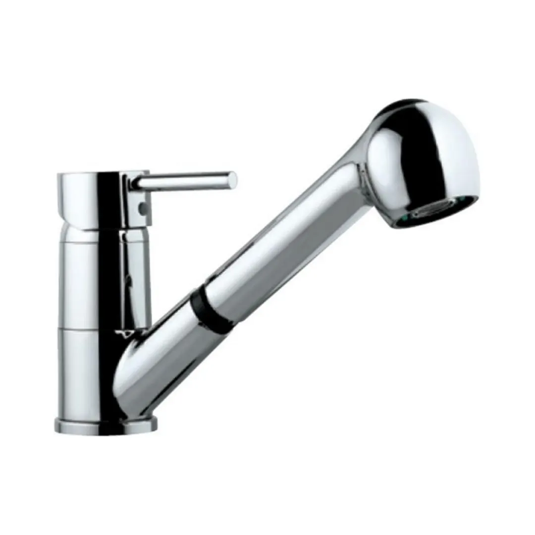 Jaquar table mounted pull-out kitchen sink mixer Florentine FLR-5177B with extractable hand shower spout in chrome finish FLR-5177B Standard