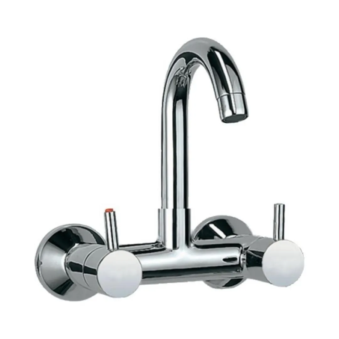 Jaquar wall mounted regular kitchen sink mixer Florentine FLR-5309N with swinging spout in chrome finish FLR-5309N Standard