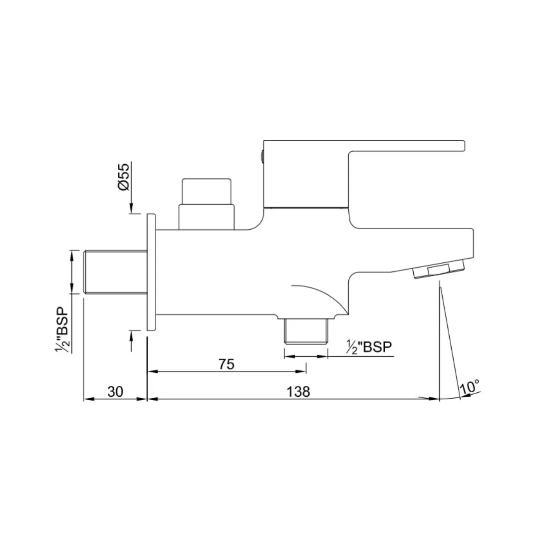 Jaquar wc area 2 way bib tap Fusion FUS-CHR-29041 Chrome - image 2