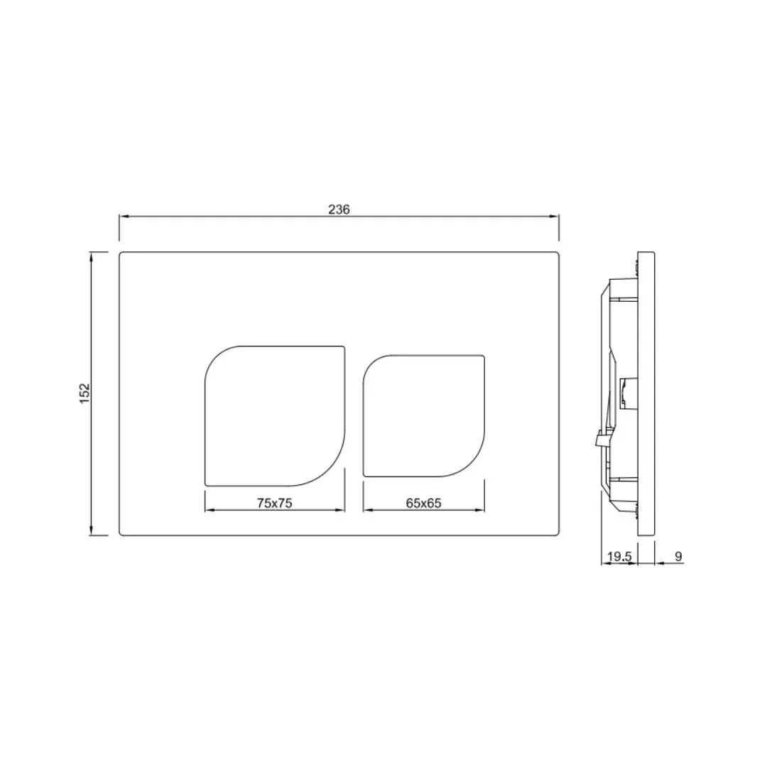 Jaquar flush plate Alive JCP-CHR-852415 Chrome - image 2
