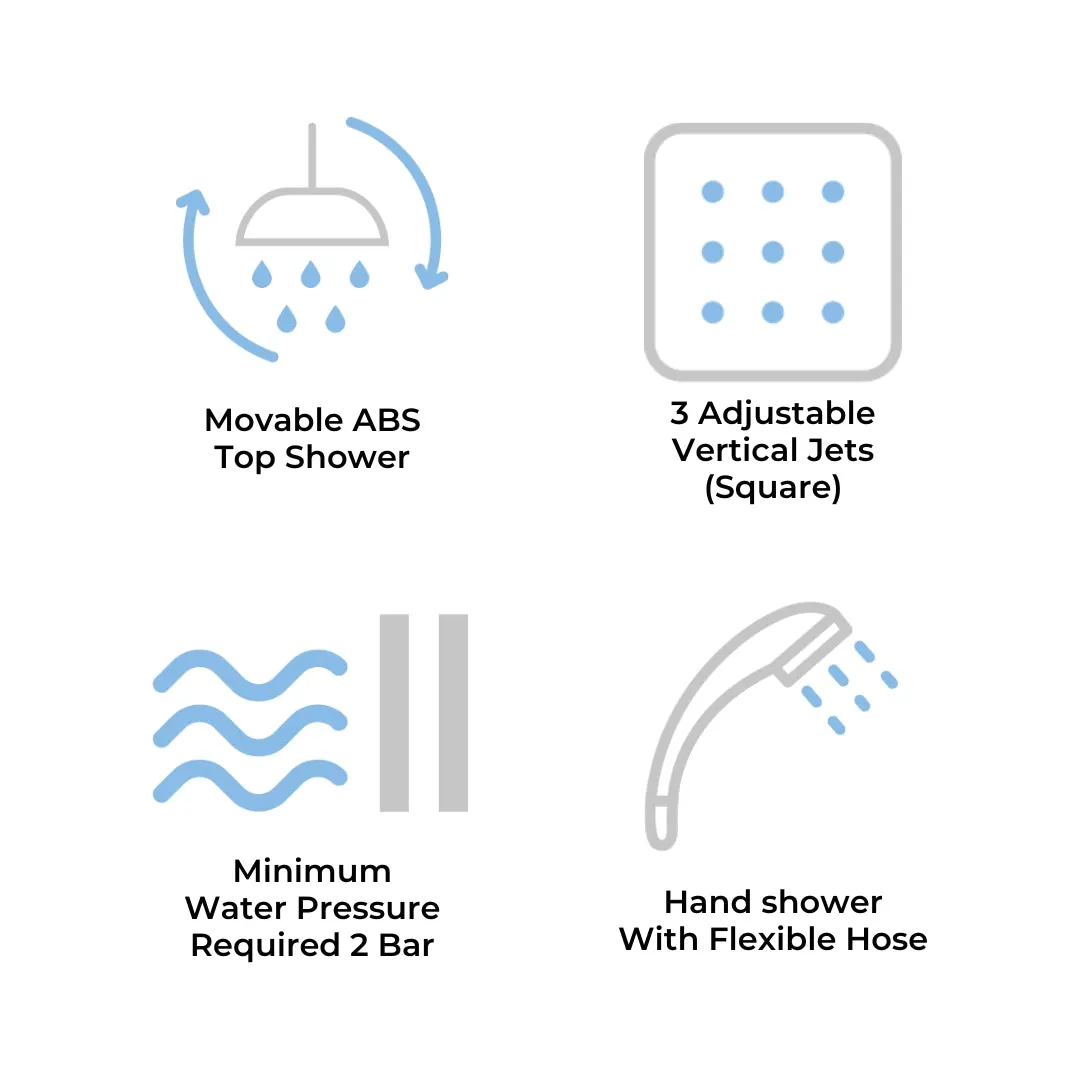 Jaquar thermostatic 4 way shower panel SHP-BLK-JA011 Black - image 3