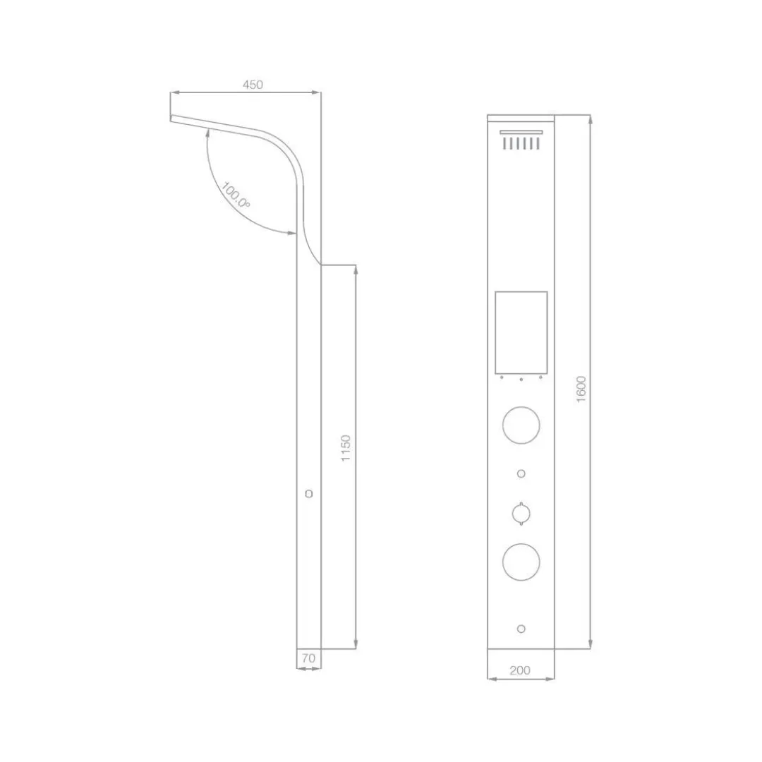 Jaquar thermostatic 4 way shower panel SHP-SSF-ST88158B Stainless Steel - image 2