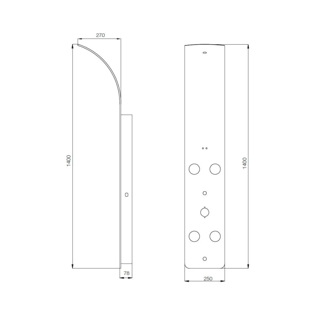 Jaquar thermostatic 4 way shower panel SHP-WHT-ST86113 White Glass - image 2