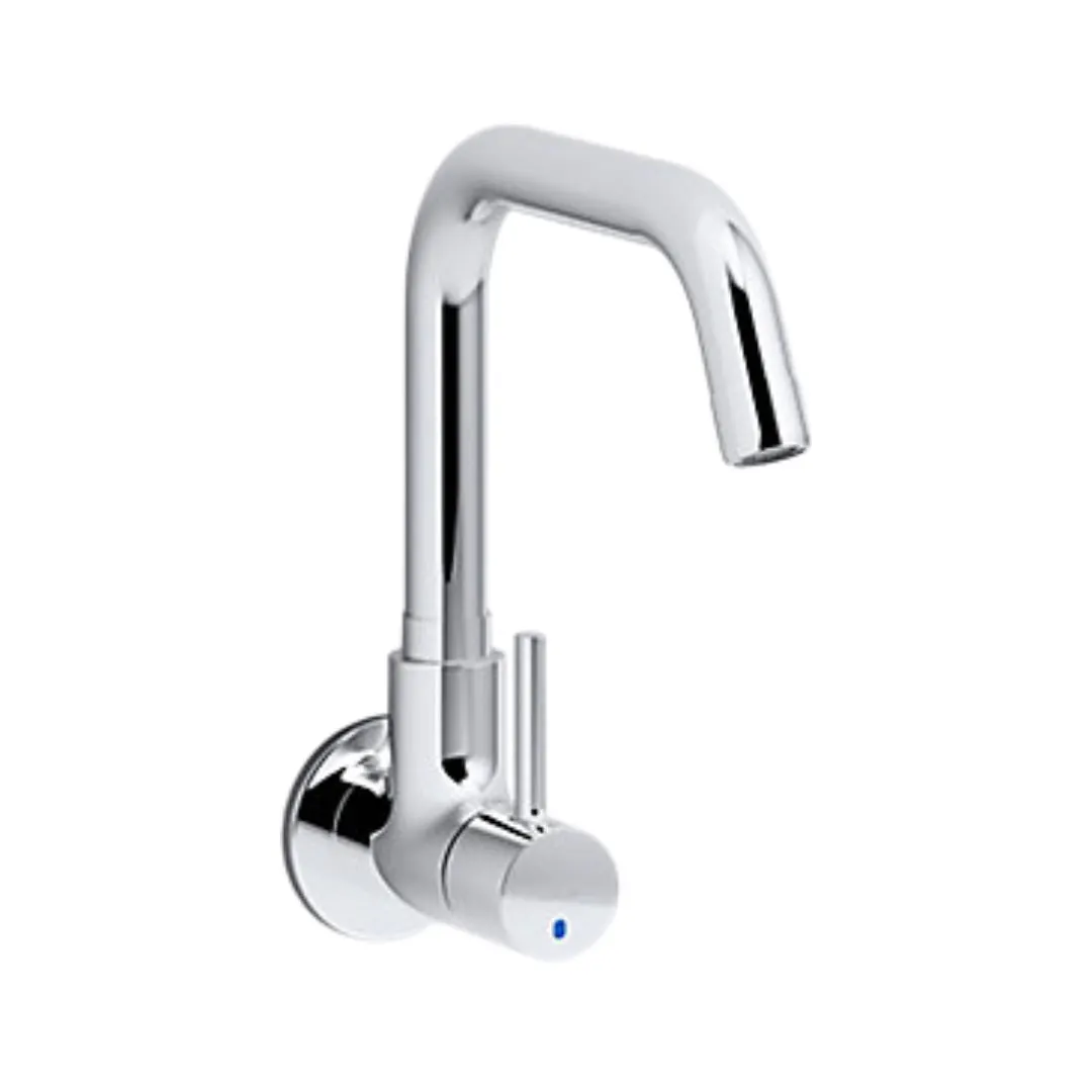 Kohler wall mounted regular kitchen sink tap cuff K-37314IN-4-CP with swinging spout in chrome finish 37314IN-4-CP Standard