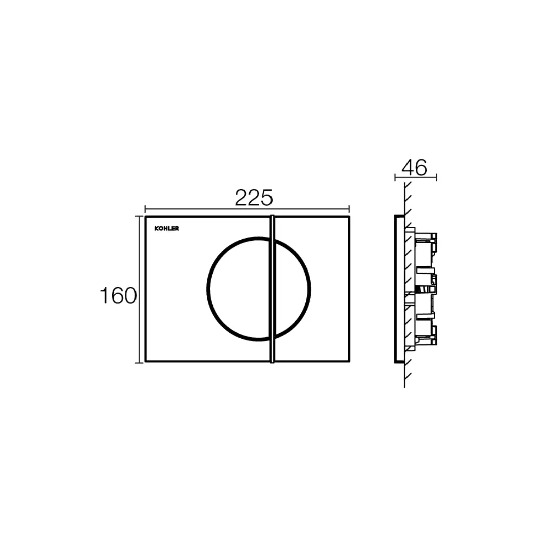 Kohler flush plate note K-75891IN-M-0 75891IN-M-0 Glossy White - image 2