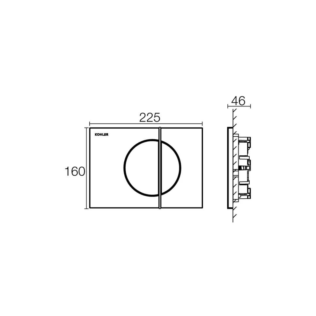 Kohler flush plate note K-75891IN-M-BV 75891IN-M-BV Brushed Bronze - image 2