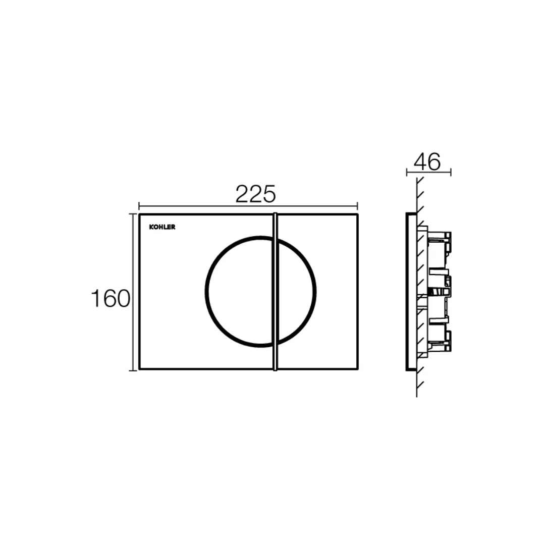Kohler flush plate note K-75891IN-M-CP 75891IN-M-CP Chrome - image 2