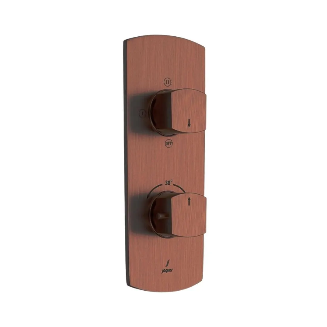 Jaquar 3 way thermostatic diverter Kubix Prime normal flow KUP-ACR-35683NKPM Antique Copper