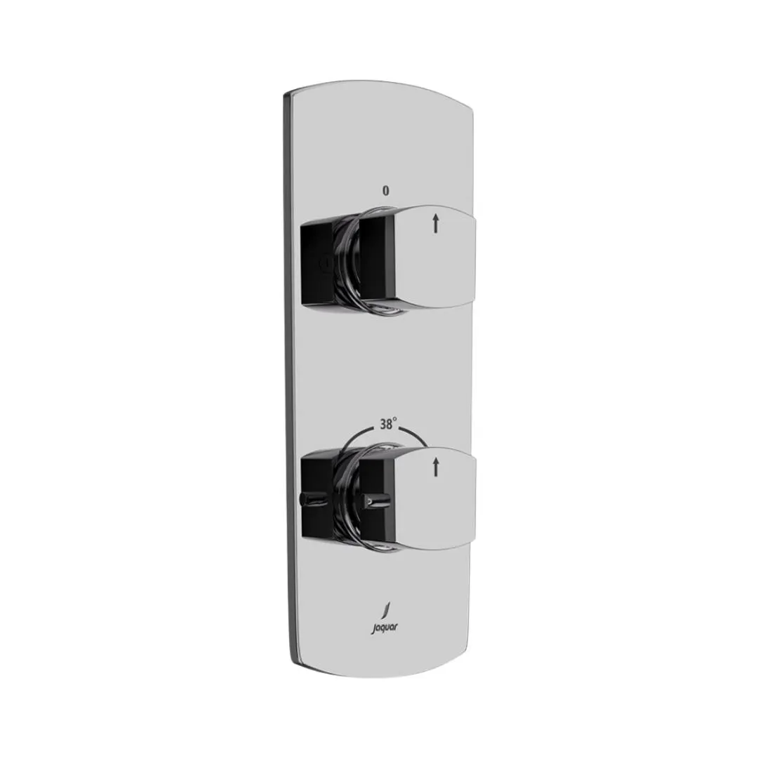 Jaquar 2 way thermostatic diverter Kubix Prime normal flow KUP-BCH-35681NKPM Black Chrome