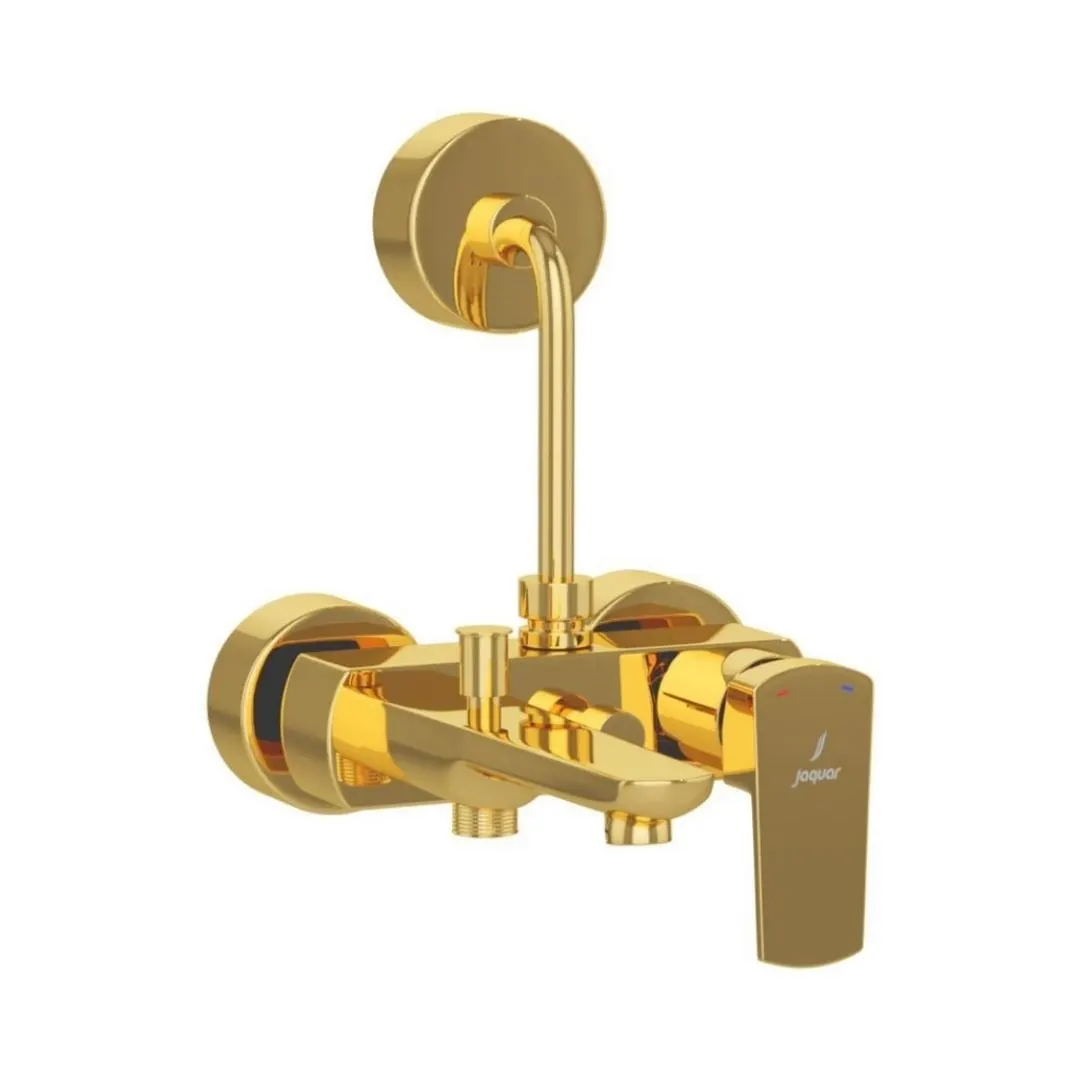 Jaquar 3 way wall mixer Kubix Prime normal flow KUP-GBP-35125PM Gold Bright PVD