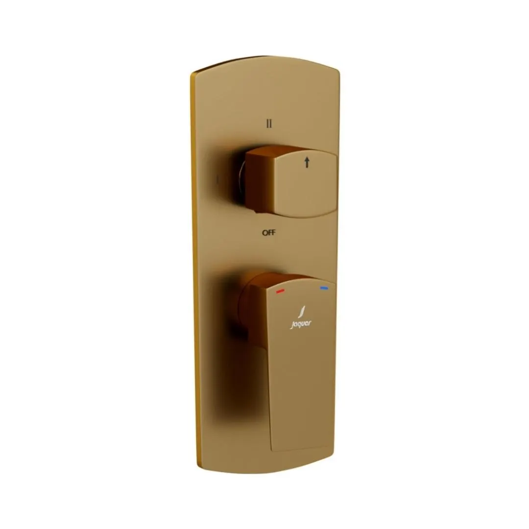 Jaquar 3 way diverter Kubix Prime normal flow KUP-GMP-35783NKPM Gold Matt PVD