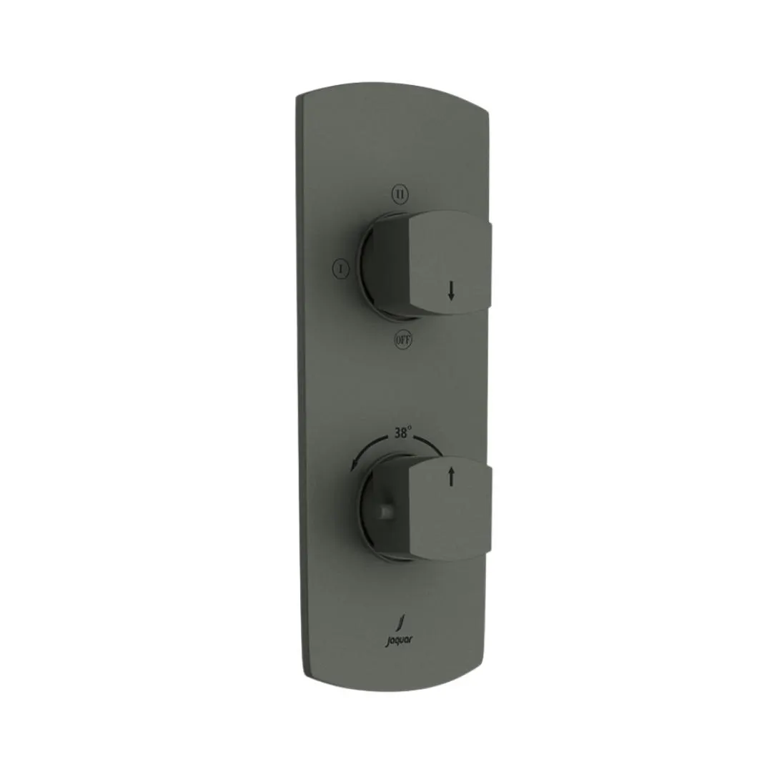 Jaquar 3 way thermostatic diverter Kubix Prime normal flow KUP-GRF-35683NKPM Graphite