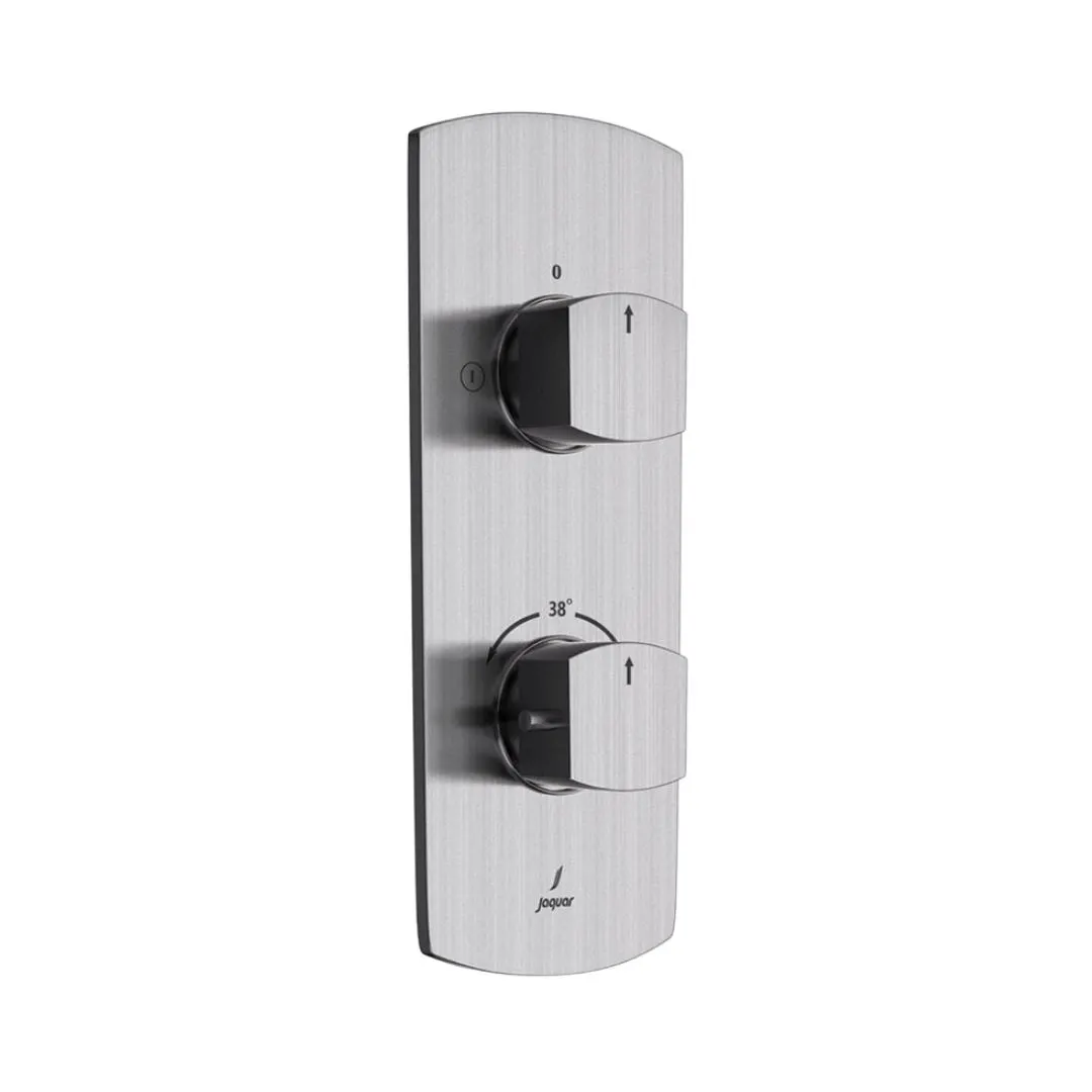 Jaquar 2 way thermostatic diverter Kubix Prime normal flow KUP-SSF-35681NKPM Stainless Steel