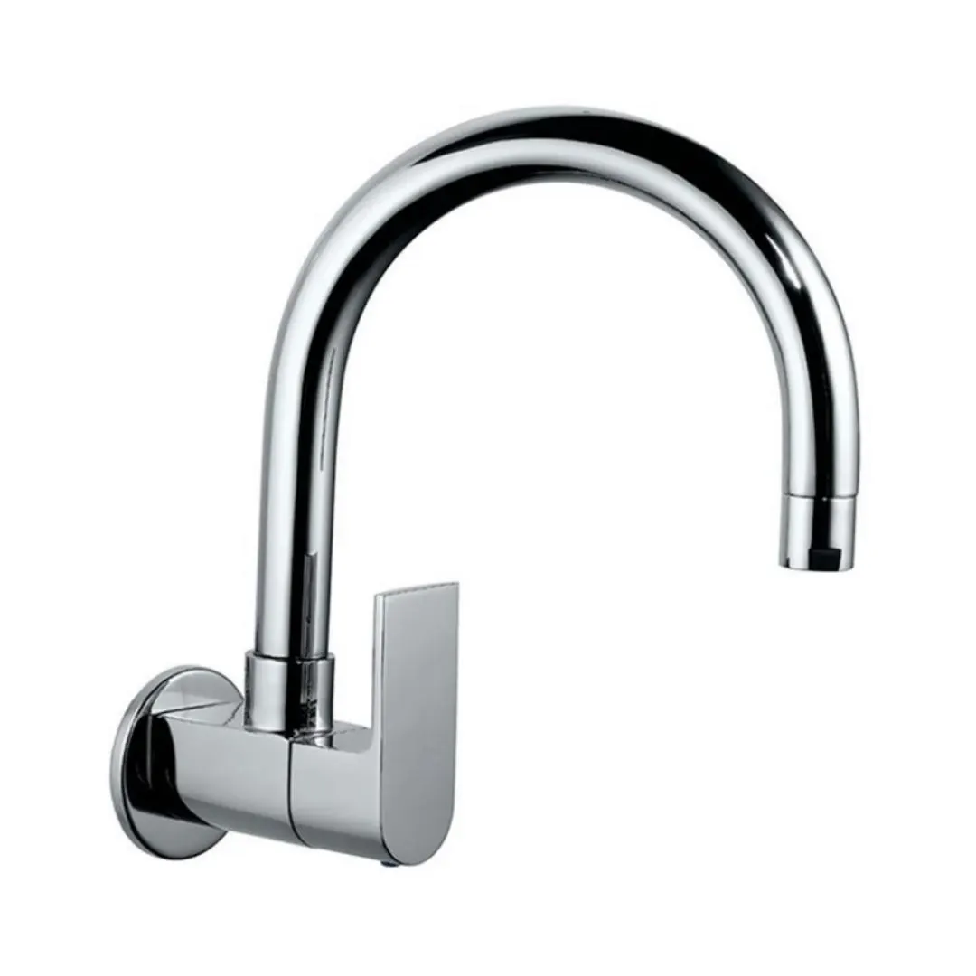 Jaquar wall mounted regular kitchen sink tap Lyric LYR-38347S with swinging spout in chrome finish LYR-38347S Standard