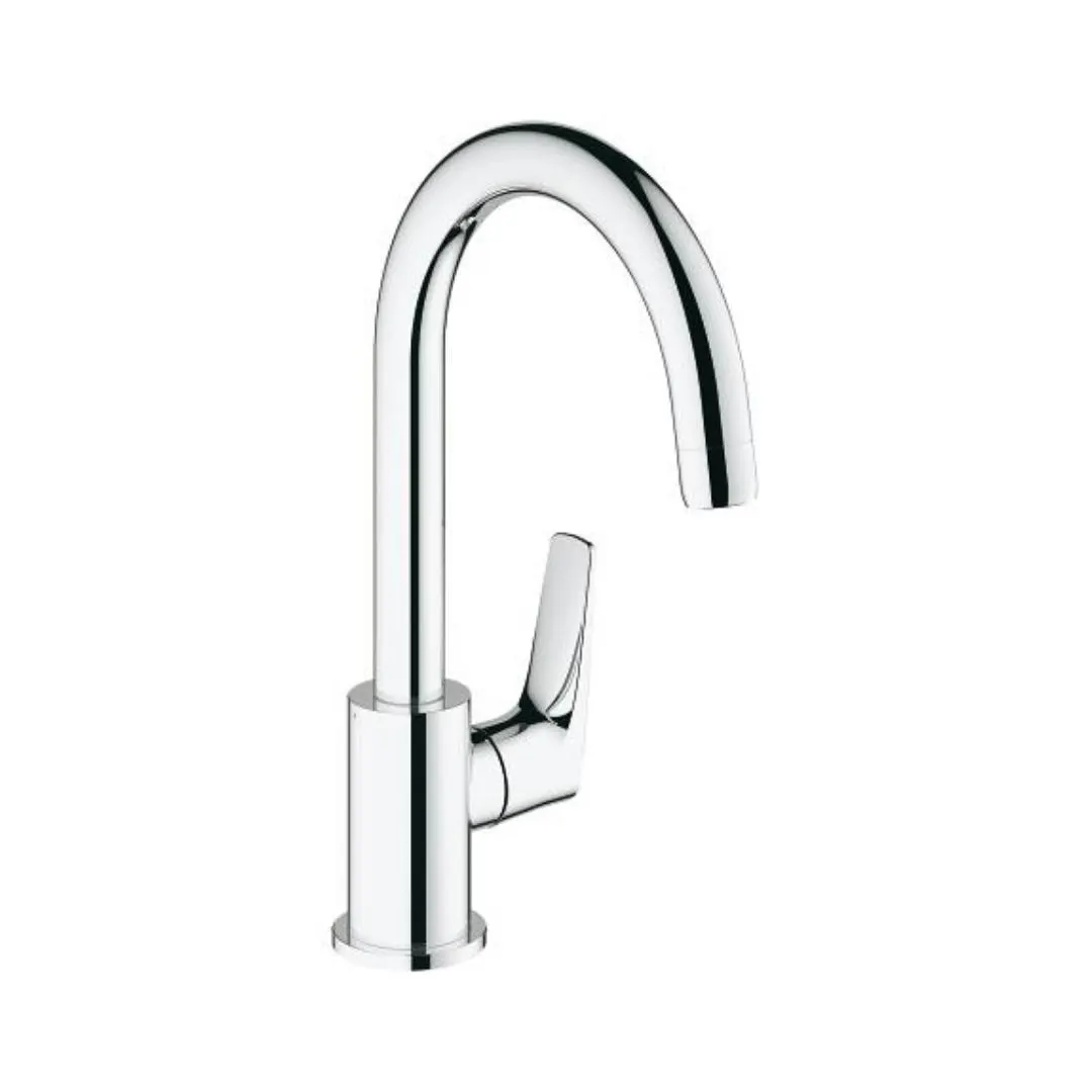 Grohe table mounted regular kitchen sink tap bauflow 31220000 with swinging spout in chrome finish 31220000 Standard