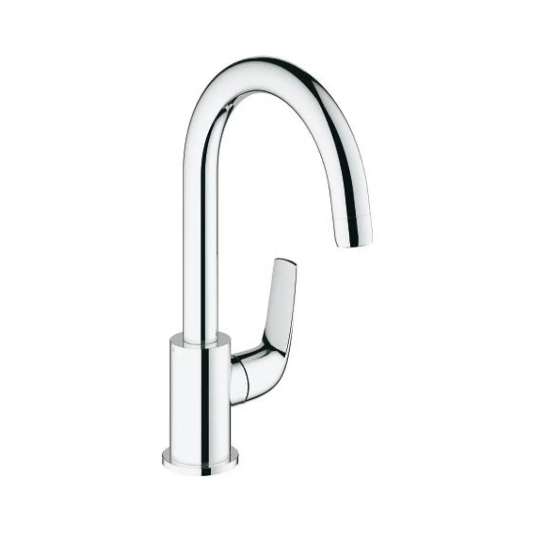Grohe table mounted regular kitchen sink tap baucurve 31232000 with swinging spout in chrome finish 31232000 Standard