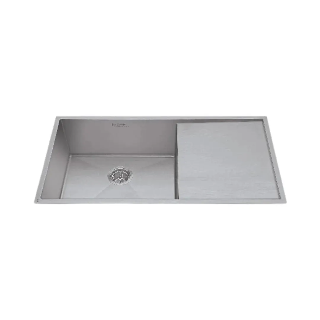 Hindware stainless steel Sink Handmade series single bowl with drain board marino 45 x 19 ( 45 x 19 inches ) HINDWARE-STAINLESS-STEEL-SINK-HANDMADE-SERIES-SINGLE-BOWL-WITH-DRAIN-BOARD-MARINO-45-X-19-45-X-19-INCHES-SATIN Satin