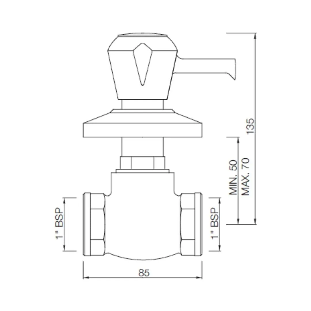 Essco wc area flush tap Marvel MVF-CHR-551 Chrome - image 2