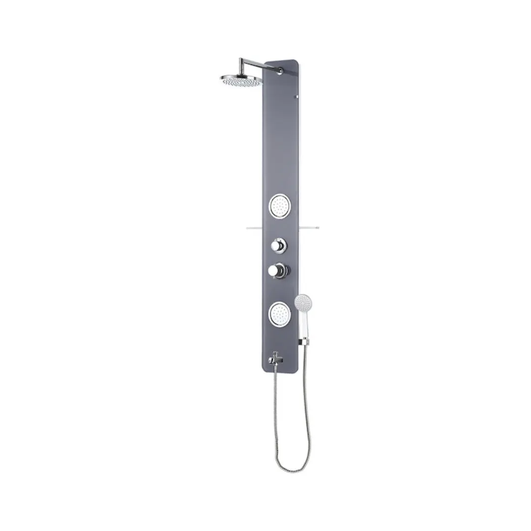 Parryware manual 3 way shower panel C884199 C884199 Stainless Steel Glass
